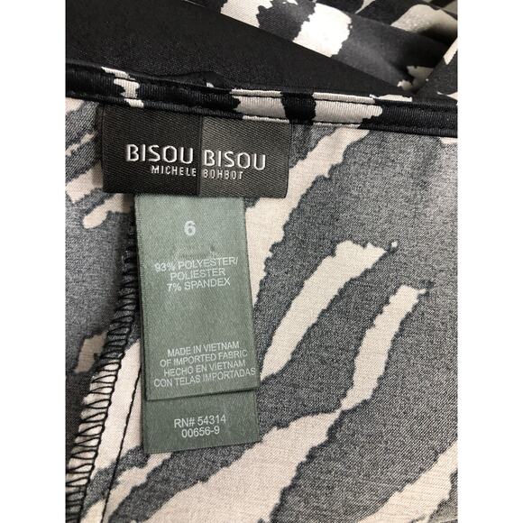 Bisou Bisou Dress 6 Batwing Sleeve Boho Vacation Embellished Boxy Neck Pullover - Picture 6 of 8